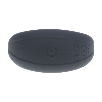 Levelz Vibrating Liquid Silicone Cock and Ball Ring - Black
