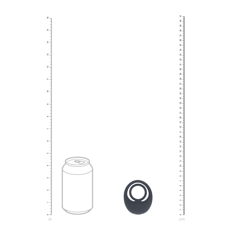 Levelz Vibrating Liquid Silicone Cock and Ball Ring - Black