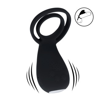 Levelz Vibrating Cock and Ball Ring with Paw Stimulator - Black