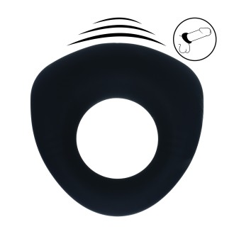 Levelz Sealed Liquid Silicone Vibrating Cockring - Black