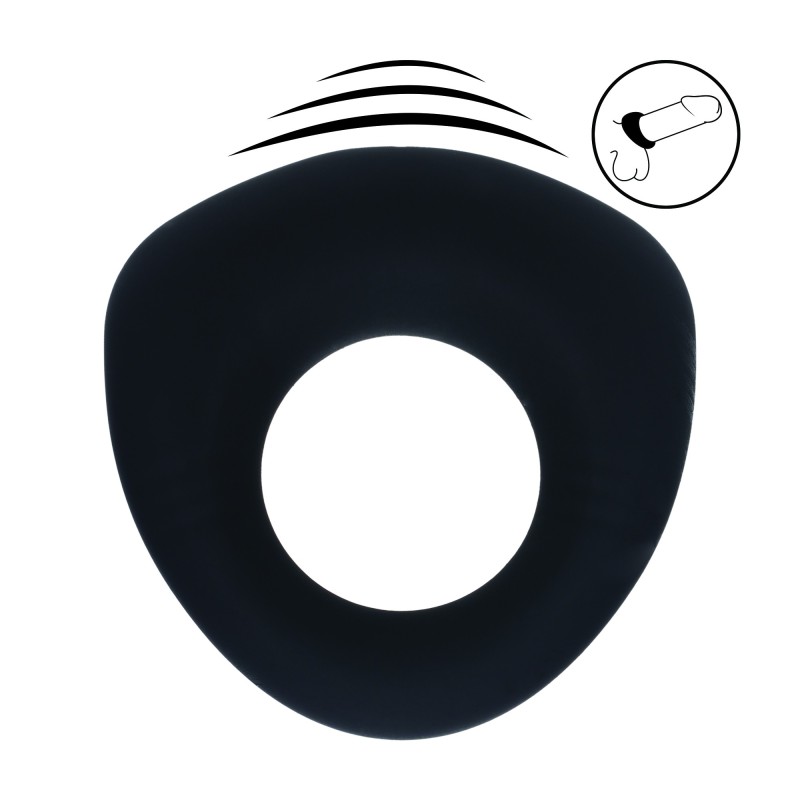 Levelz Sealed Liquid Silicone Vibrating Cockring - Black
