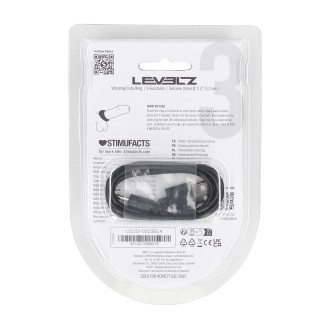 Levelz Sealed Liquid Silicone Vibrating Cockring - Black