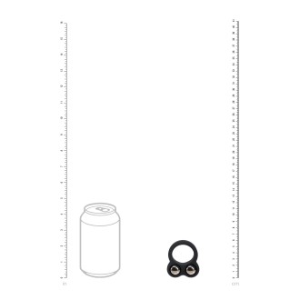 Levelz Liquid Silicone Double Weighted Ball Cockring - Black