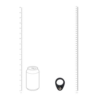 Levelz Liquid Silicone Single Weighted Ball Cockring - Black