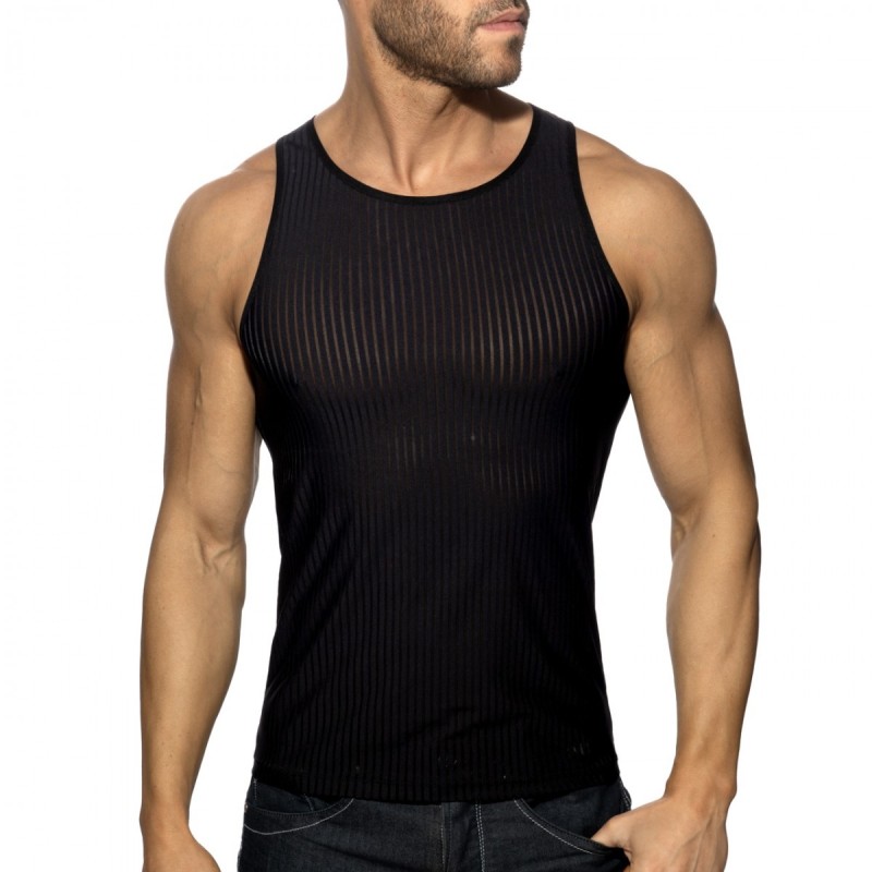 Addicted Black Stripe Tank Top
