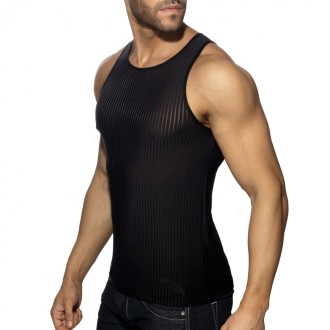 Addicted Black Stripe Tank Top