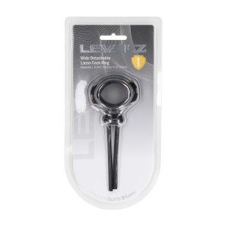 Levelz Detachable Wide Adjustable Silicone Lasso Cockring - 5mm - Black