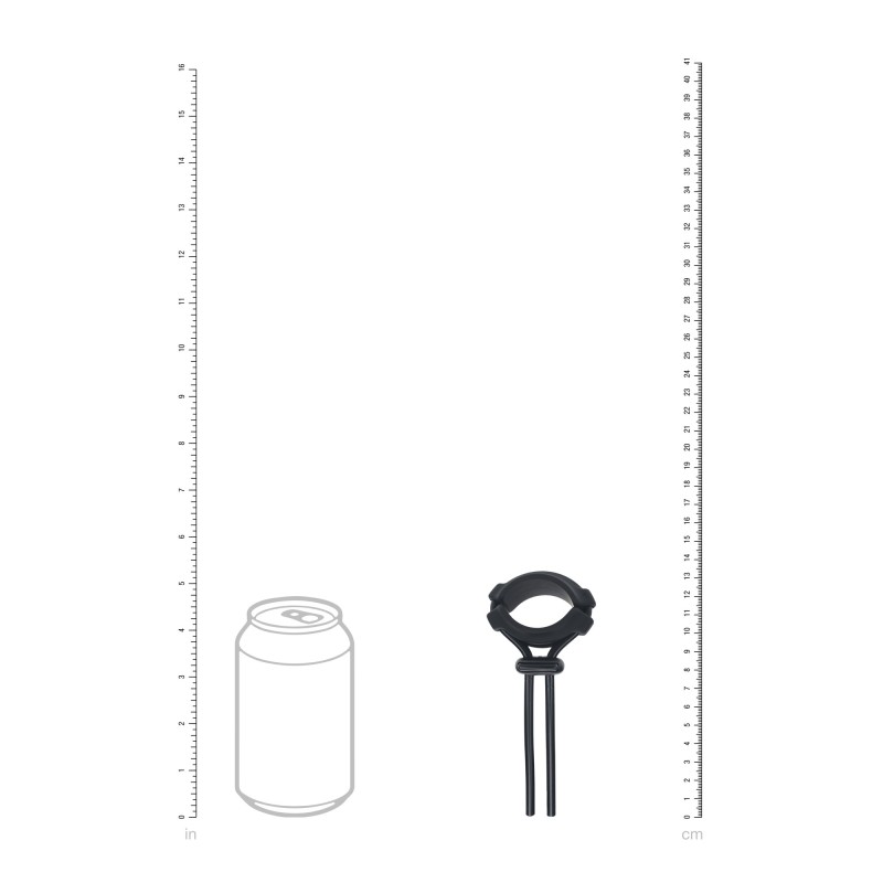 Levelz Detachable Wide Adjustable Silicone Lasso Cockring - 5mm - Black