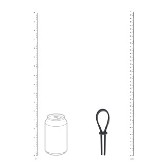 Levelz Wide Adjustable Silicone Lasso Cockring - 5mm - Black