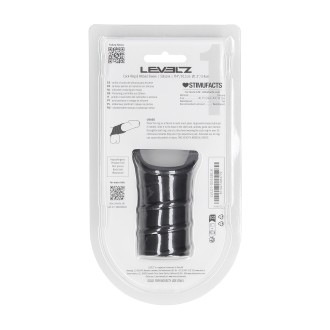 Levelz Silicone Cockring and Ribbed Sleeve - Black