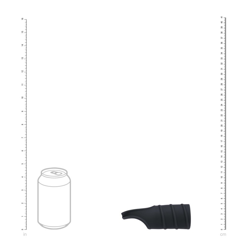Levelz Silicone Cockring and Ribbed Sleeve - Black