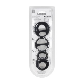 Levelz Silicone Cock and Ball Ring Set of 4 - Black