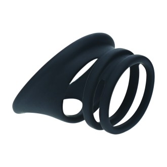 Levelz Silicone Cock and Ball Ring Set of 4 - Black