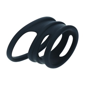Levelz Silicone Cock and Ball Ring Set of 4 - Black