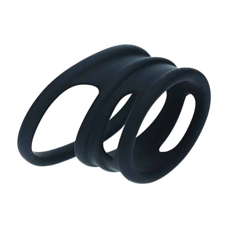 Levelz Silicone Cock and Ball Ring Set of 4 - Black