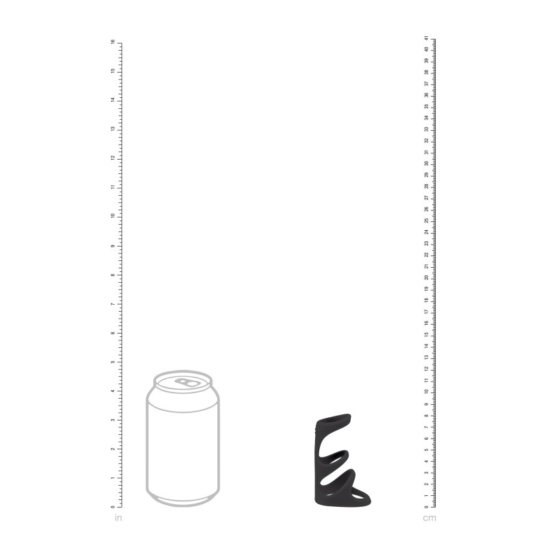 Levelz 3 Loop Silicone Cockring - Black