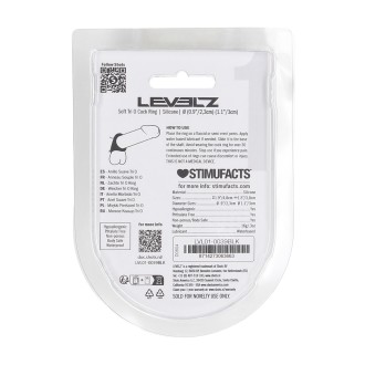 Levelz Soft Tri O Silicone Cockring - Black