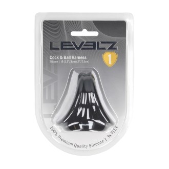 Levelz Silicone Cock and Ball Harness - Black