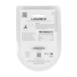 Levelz Double Ergo Silicone Cockring - Black