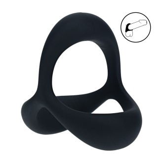 Levelz Tri O Ergo Silicone Cockring - Black