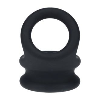 Levelz Wide Double O Silicone Cockring - L - Black