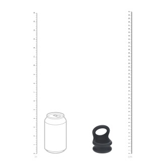 Levelz Wide Double O Silicone Cockring - L - Black