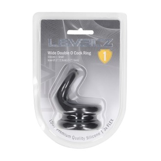 Levelz Wide Double O Silicone Cockring - S - Black