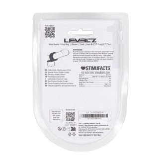 Levelz Wide Double O Silicone Cockring - S - Black