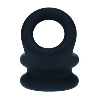 Levelz Wide Double O Silicone Cockring - S - Black
