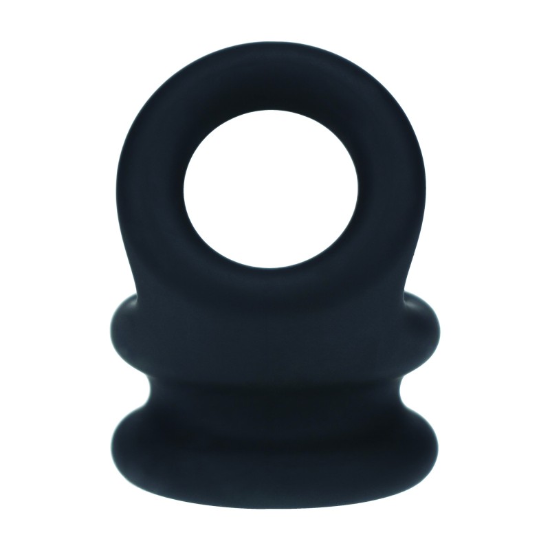 Levelz Wide Double O Silicone Cockring - S - Black