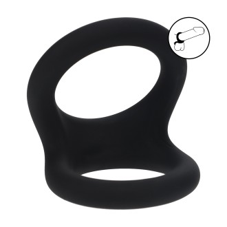 Levelz Double O Silicone Cockring - L - Black