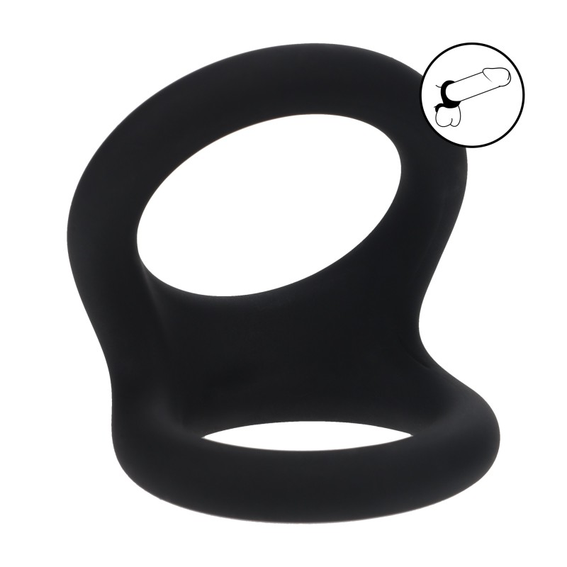 Levelz Double O Silicone Cockring - L - Black