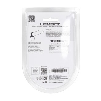 Levelz Double O Silicone Cockring - L - Black