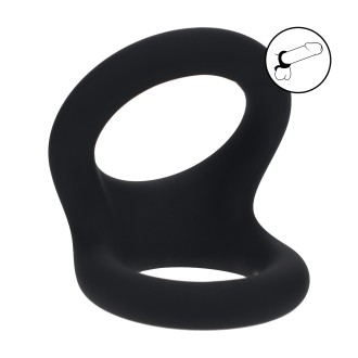 Levelz Double O Silicone Cockring - M - Black