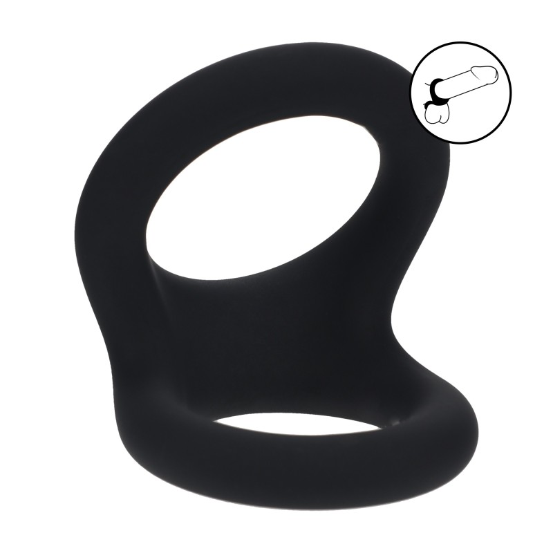 Levelz Double O Silicone Cockring - M - Black