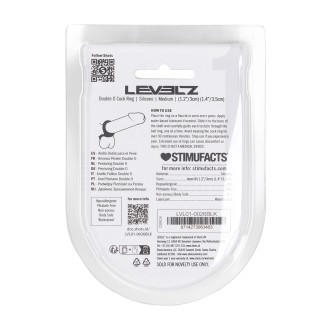 Levelz Double O Silicone Cockring - M - Black