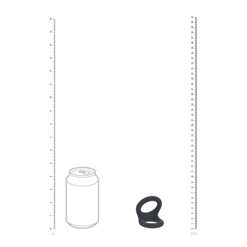 Levelz Double O Silicone Cockring - M - Black