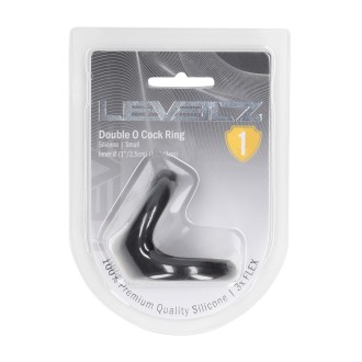 Levelz Double O Silicone Cockring - S - Black