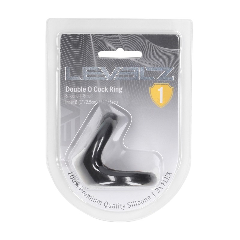 Levelz Double O Silicone Cockring - S - Black