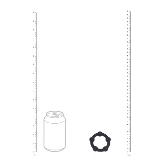 Levelz Beaded Silicone Cockring - S - 45mm - Black