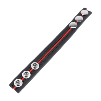 Red Leather Adjustable Leather Cockring - Red