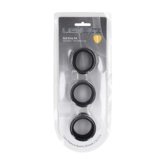 Levelz Liquid Silicone Ball Strap Set of 3 - S/M/L - Black