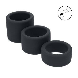 Levelz Liquid Silicone Ball Strap Set of 3 - S/M/L - Black