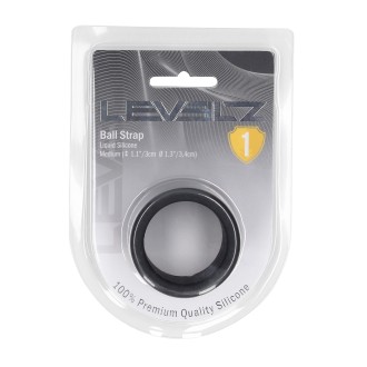Levelz Liquid Silicone Ball Strap - M - 34mm - Black