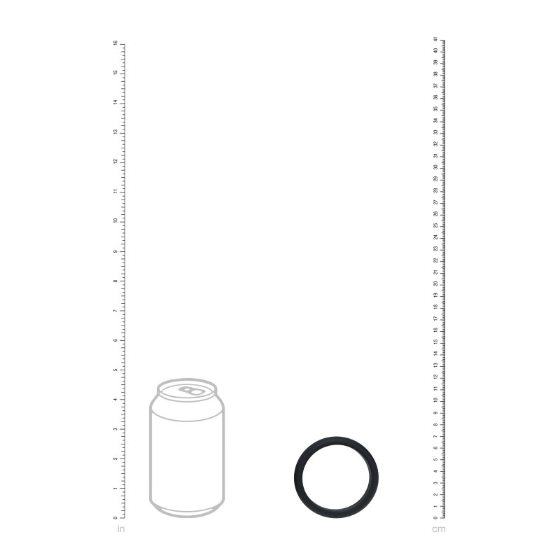 Levelz Wide O Silicone Cockring - XXL - 55mm - Black