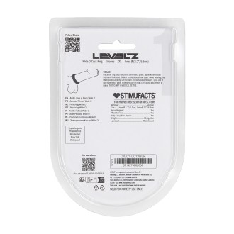 Levelz Wide O Silicone Cockring - XXL - 55mm - Black