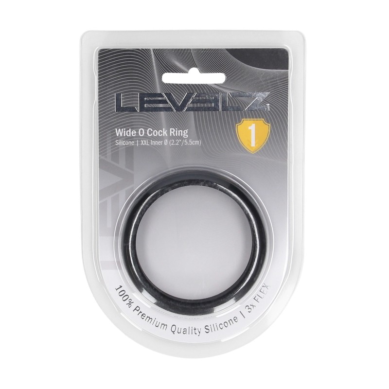 Levelz Wide O Silicone Cockring - XXL - 55mm - Black