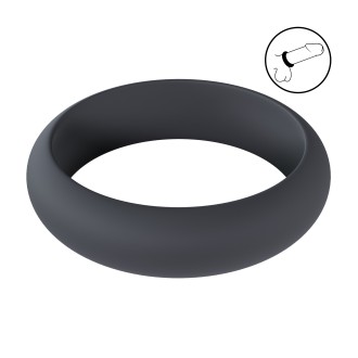 Levelz Wide O Silicone Cockring - XXL - 55mm - Black