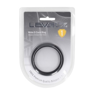Levelz Wide O Silicone Cockring - XL - 50mm - Black