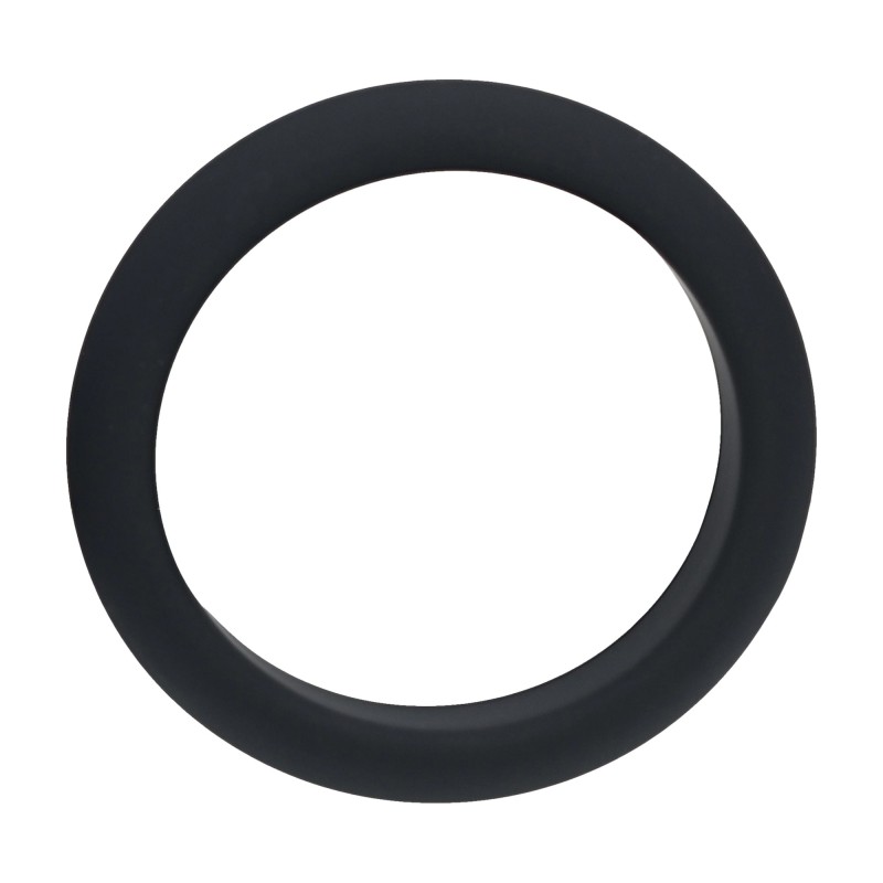 Levelz Wide O Silicone Cockring - L - 42mm - Black